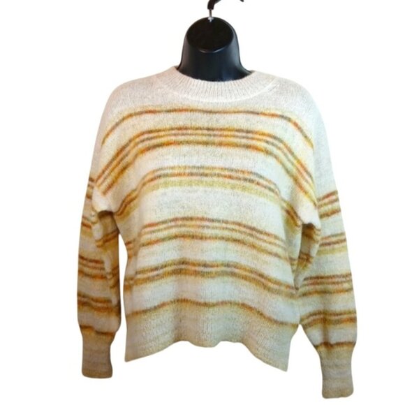Isabel Marant Etoile GATLINY Alpaca blend fuzzy knit sweater in yellow size 6 - Picture 1 of 6